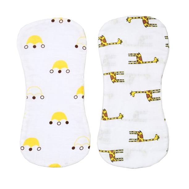 2 toallas de gasa de muselina para la espalda de algodón absorbentes y suaves para bebés, niños y niñas Corona y jirafa