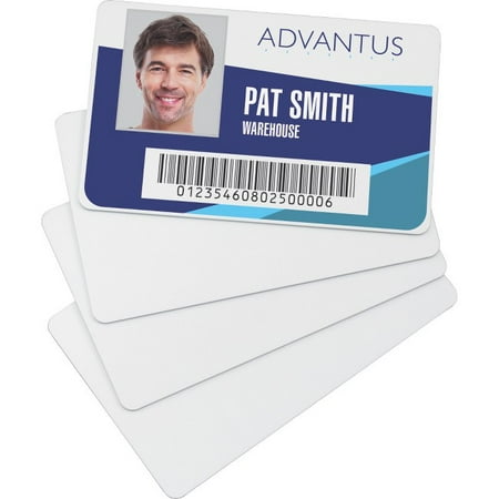 White Pvc Cards Advantus Blank PVC ID Cards - Printable - 2.13