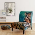 thumbnail image 5 of Designart "Artistic Colorful Painting Of Leopard" Upholstered Traditional Accent Chair and Arm Chair, 5 of 5
