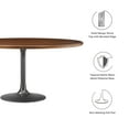 thumbnail image 2 of Modway Lippa Dining Table with Powder-Coated Metal Pedestal Base in Black Walnut, 2 of 7
