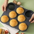 thumbnail image 6 of 8-Cavity Hamburger Bun Pan - Non-Stick Food Grade Silicone Bread Mold for Homemade Buns - Perforated Design for Even Baking, Dishwasher & Oven Safe (Burger/Hotdog Bun Maker), 6 of 9