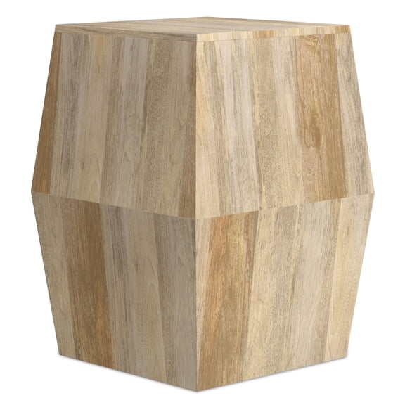 Simpli Home Terry SOLID MANGO WOOD 16 inch Wide Irregular Contemporary Side Table in Natural, Fully Assembled