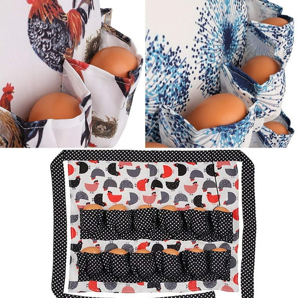 onlyliua Ofertas Flash Delantal Recolector de Huevos y Bolsillos de Gallinas, Granjas, Casas de Campo