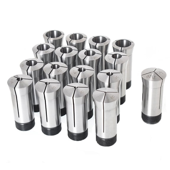 17 Pack 5C Collet Set 1/8-1-1/8 inch By 16Ths