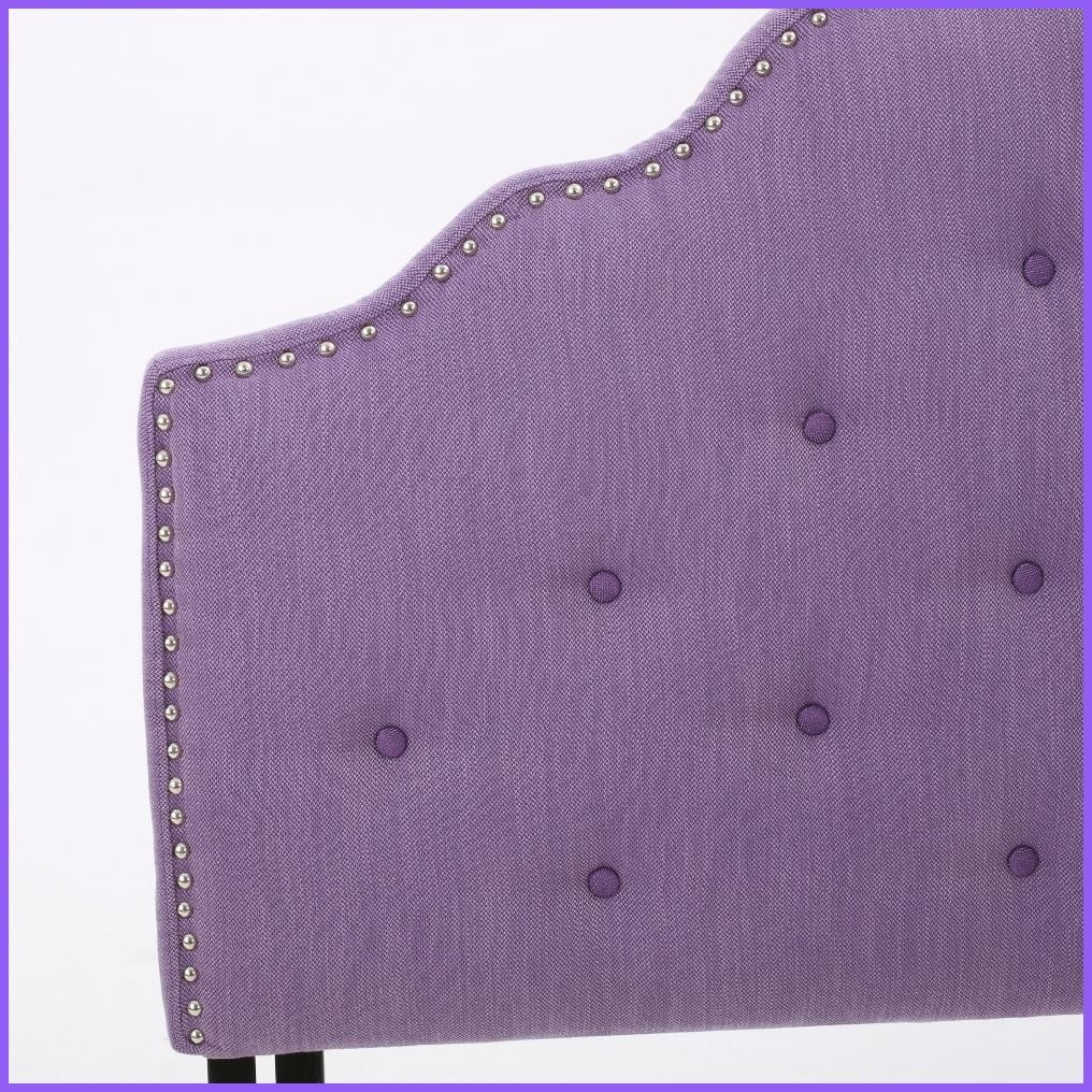 Queen Size Solid Wood Tufted Headboard with Adjustable Height & Nailhead Trim for Bedroom Décor