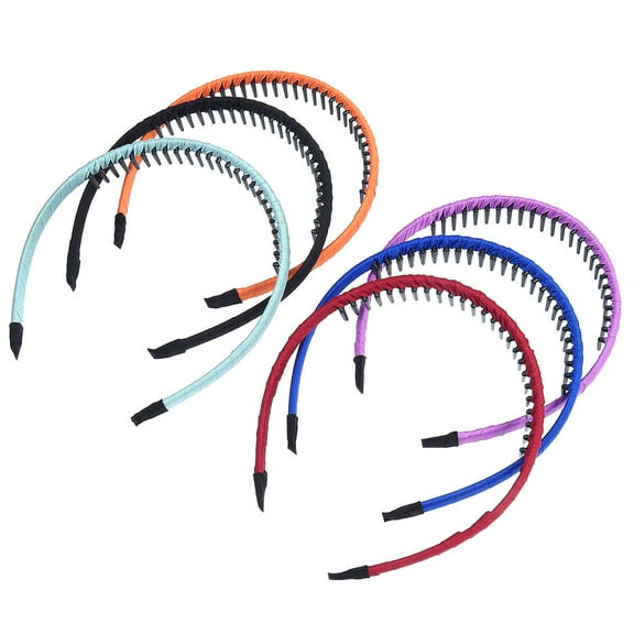 WHAMVOX Frcolor 6pcs Teeth Comb Hairband Hair Headband with Teeth Headwear Accessory for Girls Women (Random Color)