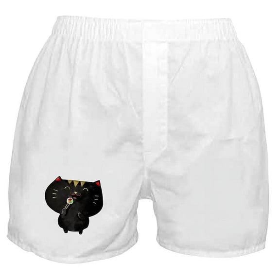CafePress - Black Sushi Cat Boxer Shorts - Men's Novelty Boxer Shorts