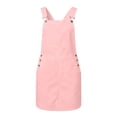 thumbnail image 4 of SUXIAN Toddler Dress Loose Fit Casual Long Sleeve Suspenders Everyday Playful Girls Summer Dress Pink 4-5 Years, 4 of 4