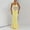 Yellow, variant on jtjvou Women's Halter Twist Knot Maxi Dress Draped Ribbon Ruched Cocktail Dress Sheer Mesh Bodycon Formal Dresses Light Blue M