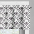 thumbnail image 3 of Ambesonne Damask Valance Pack of 2, Small Flowers Leaves, 42"X18", Brown White, 3 of 5