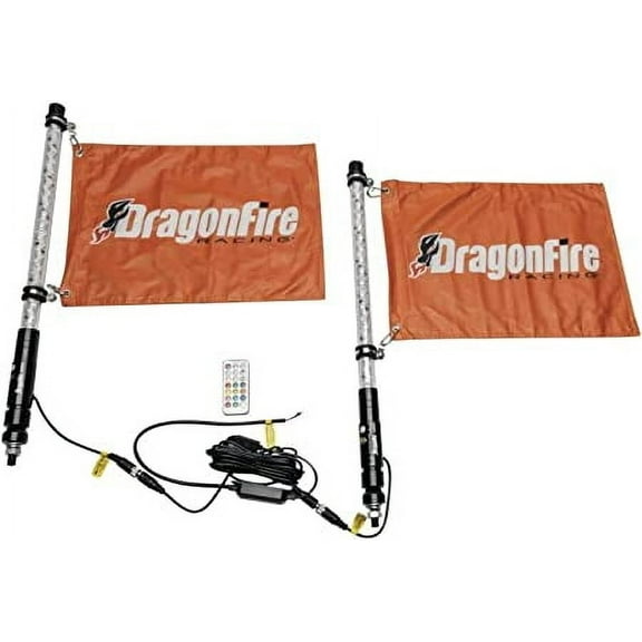Dragonfire Racing 522804 Spiral LED Lighted Whips - 48in. - Clear