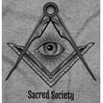 thumbnail image 2 of Illuminati Compass Secret Society Plus Size Crewneck Graphic Tee Shirt Brisco Brands 2X, 2 of 4