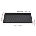 thumbnail image 2 of Unique Bargains 12x8' Fast Food Tray, Plastic Reusable Multi-Purpose Rectangle Serving Tray Mosaic Texture Black, 2 of 5