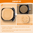 thumbnail image 4 of Air Fryer Liners Disposable Paper,8” Square for 5-8 Qt,Non-Stick Square Air Fryer Liners,BPA Free, 4 of 7