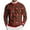 Deep Red, variant on CharmCyan Men's Round Neck Long Sleeve Ribbed Knit Pullover Black L