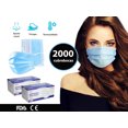 thumbnail image 1 of Cubrebocas Tapabocas 2000 Piezas Tricapa Termosellado Plisado the shop azul, 1 of 4