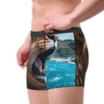 thumbnail image 3 of Bingfone Ice Blue Coastal Lion Men's Underwear - Casual Stretch Boxer Briefs-X-Large, 3 of 7