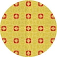 thumbnail image 1 of Ahgly Company Indoor Square Patterned Banana Yellow Area Rugs, 3' Square, 1 of 6