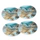 thumbnail image 3 of Inteprter Posavasos de cerámica de oro azul Base de taza Absorbente Mármol Océano Decorativo Mostrada 4 piezas Inteprter HA026036-01, 3 of 6