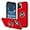 Red, variant on Case for iPhone13 6.1, Smooth Dual Layer Hard Military Phone Case with 360 Degree Ring Stand Silicone Bumper Shockproof Protective Case (Camera Protection) Magnetic Car Holder Cover-Blue