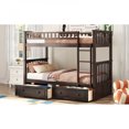 thumbnail image 4 of Twin over Twin Bunk Bed with Drawers, Convertible Beds, Espresso, 4 of 21