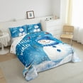 thumbnail image 3 of Manfei Hellow Winter Bedding Comforter Set,Snowman Pattern Twin Comforter Sets,Merry Christmas Bedding Set For Girl,Luxury Bedroom Decor Reversible,2 Pieces, 3 of 8