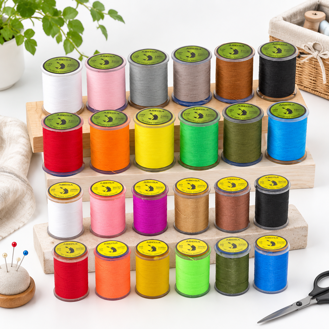 Fly Tying Thread and Wire Kit 24 Spools Nylon Fishing Fly Tying Materials