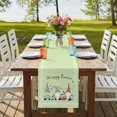thumbnail image 4 of Table Runners 70 Inches Long Dress Scarves, Happy Easter Farmhouse Coffee/Dining/Kitchen Table Decor, Holiday Table Runner, Cute Gnomes Eggs Spring Daisy Flowers Green 13x70 Inch, 4 of 9