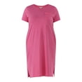thumbnail image 4 of Terra & Sky Women's Plus Size Cotton Pocket T-Shirt Dress, Sizes 0X-5X, 4 of 4