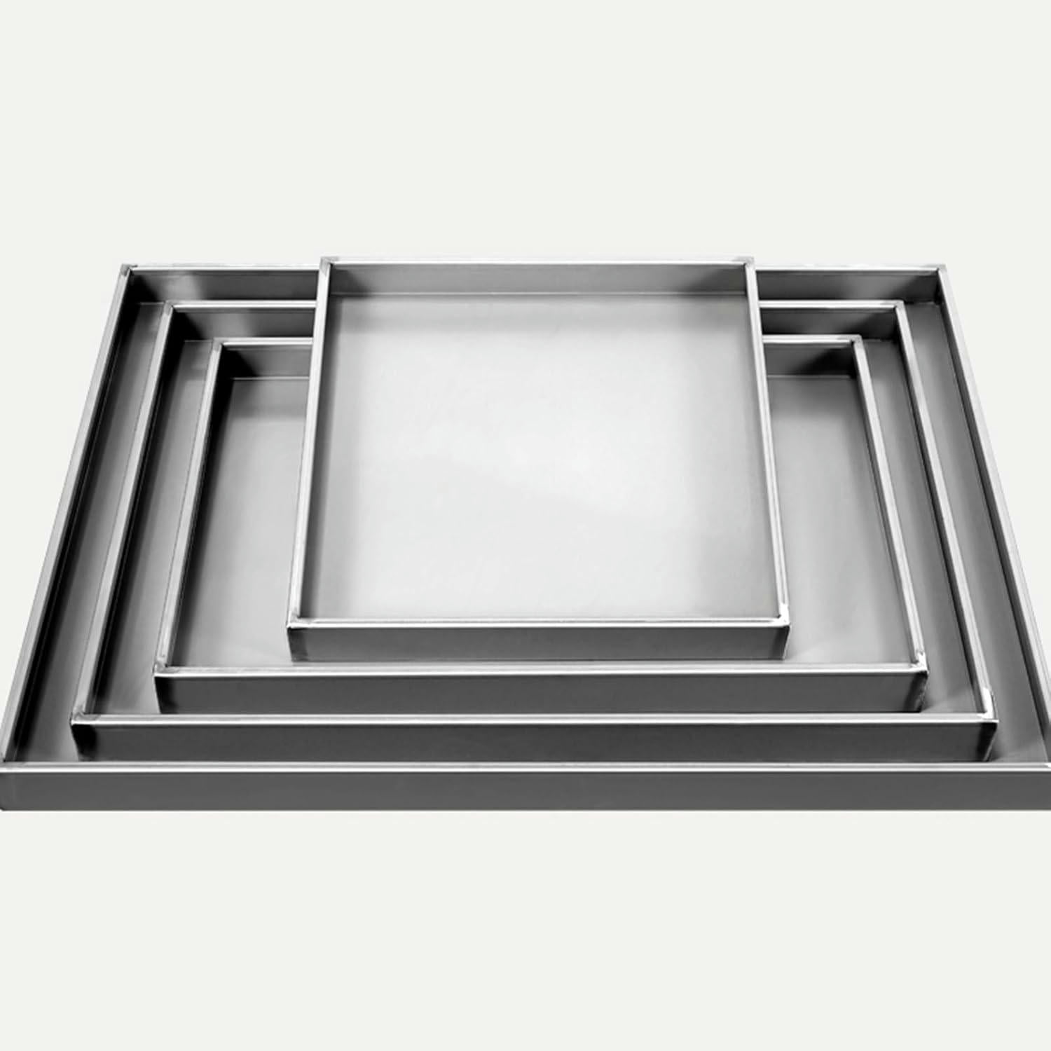 GXCZ Stainless Steel Leakproof Tray, Rectangular Oil Change Drain Pan, Kitchen Factory Warehouse Garage Drain Tray, Spill Containment Platform, Pallets (Size : 27.56x27.56x1.97in/70x70x5CM)