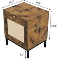 thumbnail image 3 of KATIDAP Modern Wood Nightstand,Vintage Bedside Table for Bedroom,Black & Brown, 3 of 8