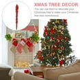 thumbnail image 5 of Qiysamall 12-Pack Red Glitter Christmas Icicle Pendants Holiday Tree Decorations Winter Embellishments for Festive Seasonal Layouts, 5 of 10