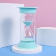 thumbnail image 2 of Reloj de arena con cuenta regresiva, diseño decorativo para sala de estar y oficina con doble protección, azul fresco, 2 of 6
