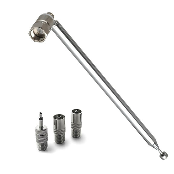 Metal FM Radio Antenna with 10 Extension Sections Reception Easy Installation for Indoor Radio Home Stereo