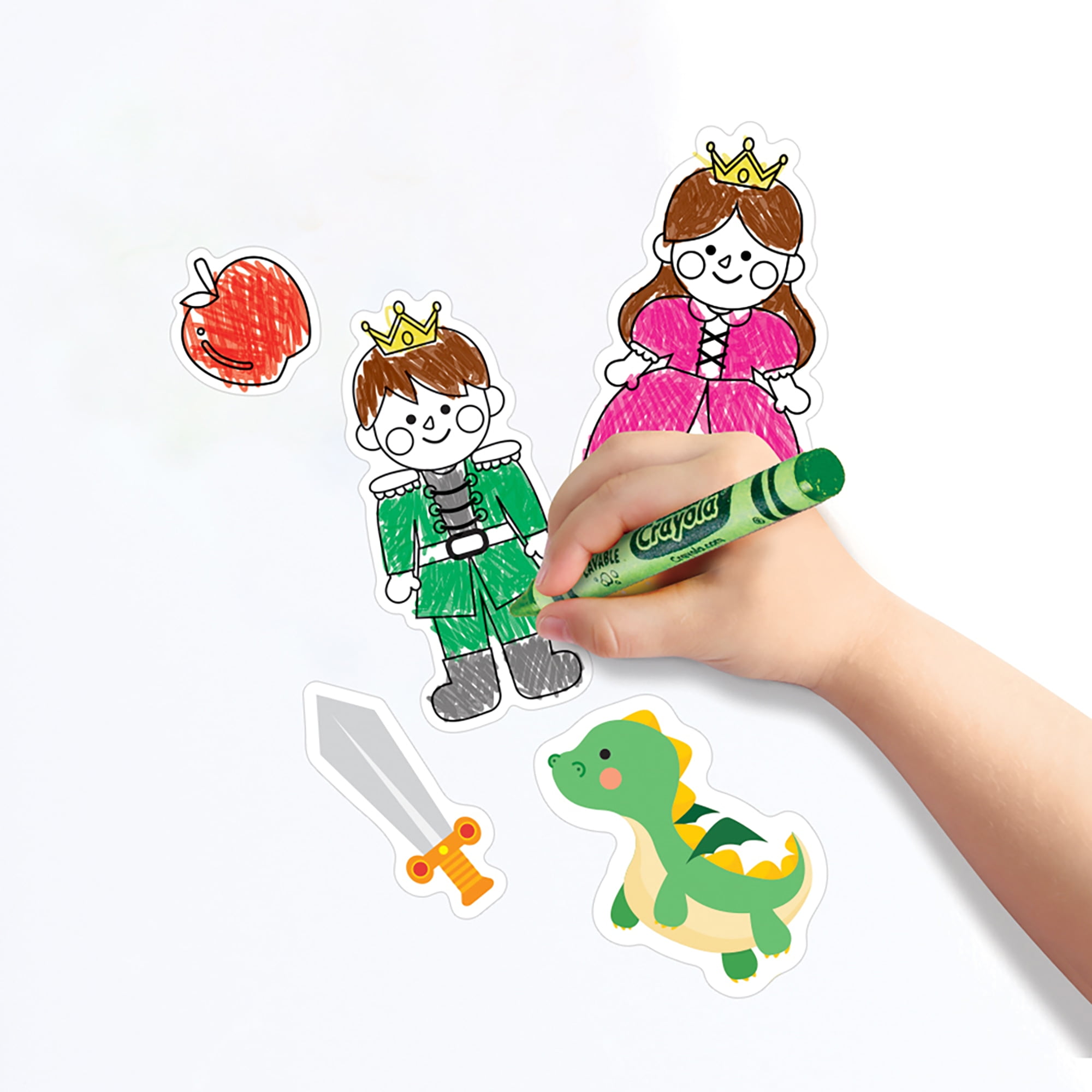 Crayola: Ready-To-Create: Magnetic Board Playset - Purple, Fairy-Tale Themed - Double-Sided, Dry-Erase/Chalk, Letters-Numbers, Stickers, Gears, Kid 3+
