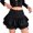 Black, variant on Wdgfv Women Gothic Skirt Fairy Grunge Mall Goth Mini Skirts 2000s E Girl Clothing Fluffy Ruffle Lace-Up