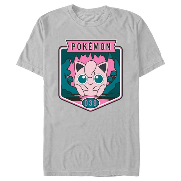 Men's Pokemon Outdoor Jigglypuff  Graphic Tee Silver Small