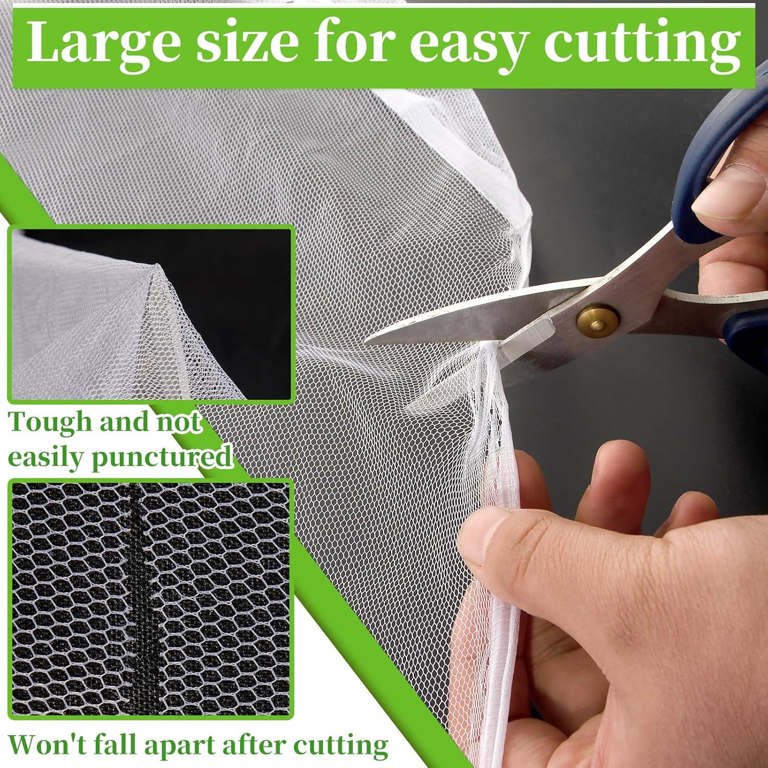 39x10Ft Mosquito Netting Garden Mesh Netting, Bug Insect Mosquito Fly Bird Net, Animals Barrier Protection Net, White 3x12 m