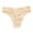 Beige, variant on Panties for Women Low Waisted Sexy Daily Solid Color Thin Breathable Lace Thong Underwear L