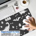 thumbnail image 4 of Long Mouse Pads for Desk,Dinosaur Silhouette Pattern Desk Mats on Top Of Desks, Desk Mouse Pad Extra Large with 3mm Non-Slip Base and Stitched Edge for Gaming,Office,Work,Home 31.5"x11.8", 4 of 6