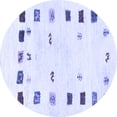 thumbnail image 1 of Ahgly Company Machine Washable Indoor Round Solid Blue Modern Area Rugs, 8' Round, 1 of 4
