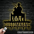 thumbnail image 3 of Craftnamesign Custom Fishing Metal Key Holder, Fisherman Gift, Metal Coat Rack, Fishing Key Hanger, 3 of 5