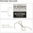 thumbnail image 4 of Double Printed Wood Hanging Wall Decorations for Home Decoration Rectangle with Word In Session & Welcome 300x150x5mm, 4 of 9
