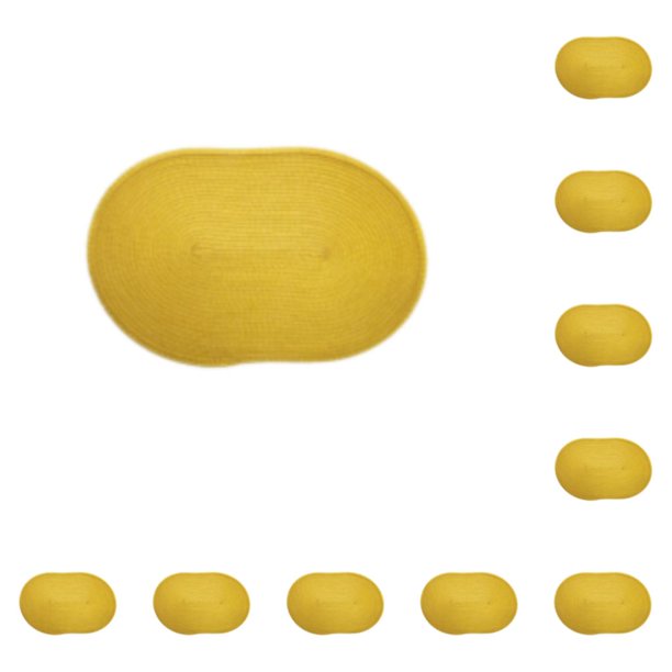 Inteprter Los PP y adornan la estera del lugar de la prenda impermeable de la tabla fijada para la estera del lugar de la de comedor para la de amarillo 10Conjunto