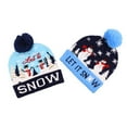 thumbnail image 4 of AURORA TRADE Snowman Reindeer LED Light up Knit Warm Hat Beanie Cap Christmas Party Supply, 4 of 7
