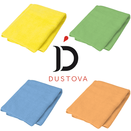 Dustova 16x16” Microfiber Cleaning Towels, Individually Wrapped,4-Pack