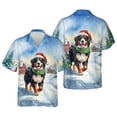 thumbnail image 3 of Hello Winter Bernese Mountain Dog Frosty Morning Walk Welcome Snowy Christmas Hawaiian Shirt Breathable Summer Unisex Merch Berner Lover Gifts - 02018, 3 of 6