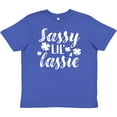 thumbnail image 3 of Inktastic Saint Patrick's Day Sassy Lil' Lassie with Shamrocks Youth T-Shirt, 3 of 5
