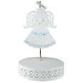 thumbnail image 1 of Roman Blue Ribbon Porcelain Angel Ornament With Hanger and Base #46721B, 1 of 3