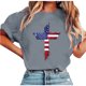 thumbnail image 5 of Haivin Women's Casual Short Sleeve Shirts Crew Neck Vintage Print Pullover Top Summer Fashion Outfits Clothes, 5 of 5
